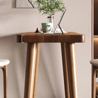 Tables de bar minimalistes en bois couleur cacao, style tréteau, pour la maison
