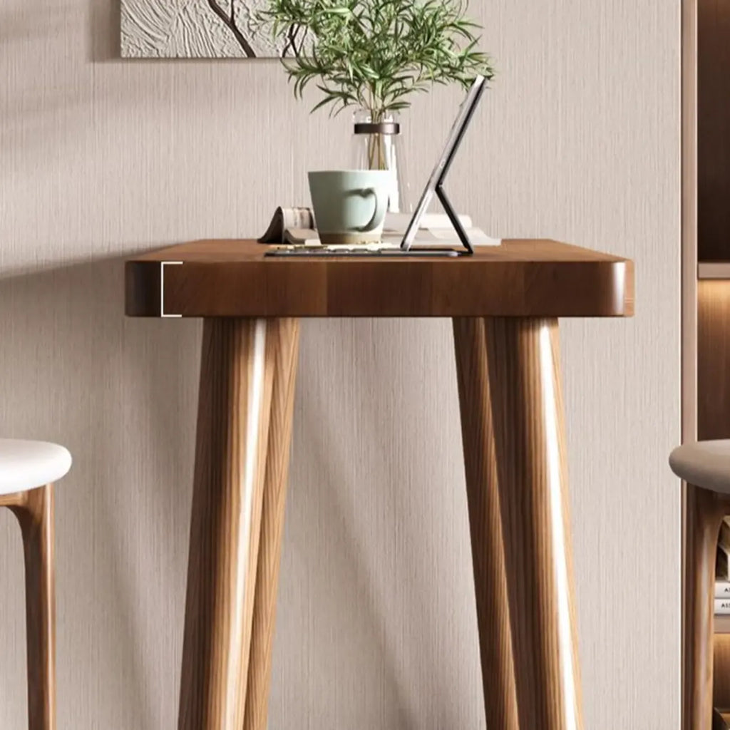 Tables de bar minimalistes en bois couleur cacao, style tréteau, pour la maison