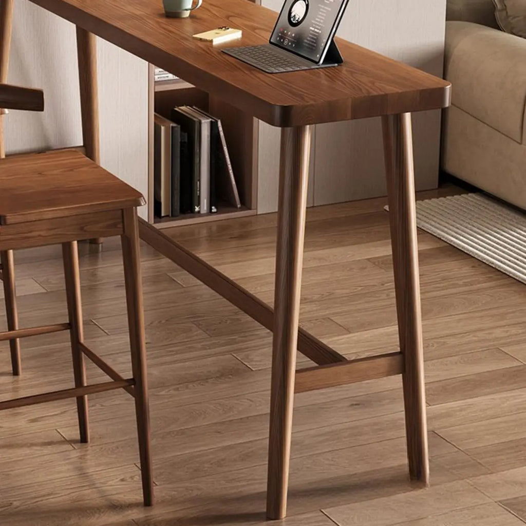 Tables de bar minimalistes en bois couleur cacao, style tréteau, pour la maison