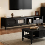 Meuble TV moderne en bois avec étagères et rangement