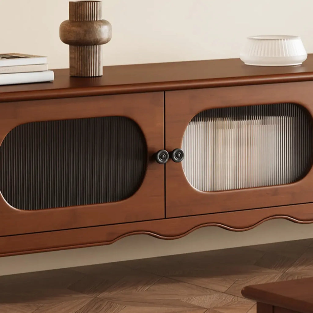 Meuble TV moderne en bois avec étagères et rangement