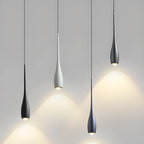 Suspension moderne à intensité variable en métal et acrylique au design épuré