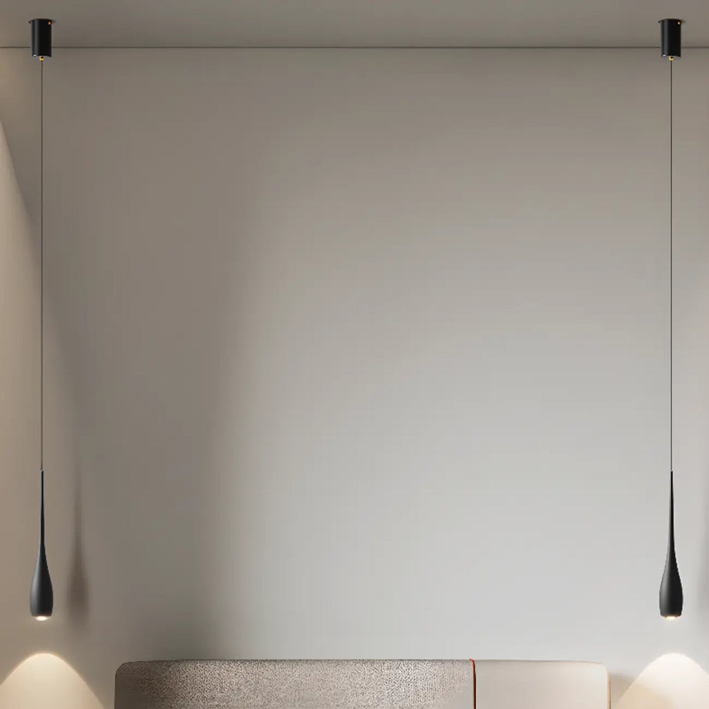 Suspension moderne à intensité variable en métal et acrylique au design épuré