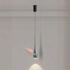 Suspension moderne à intensité variable en métal et acrylique au design épuré