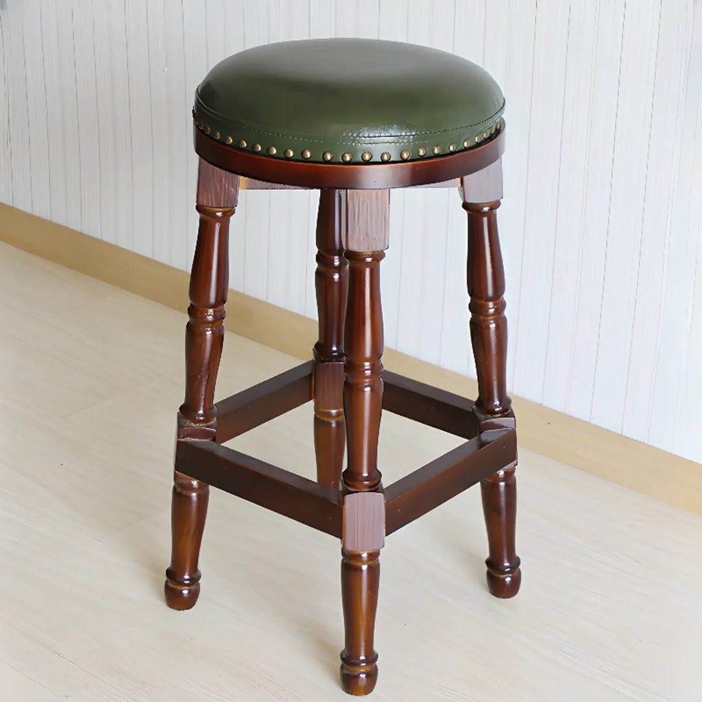 Tabourets de bar pivotants en cuir scandinave à hauteur de barre