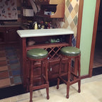 Tabourets de bar pivotants en cuir scandinave à hauteur de barre