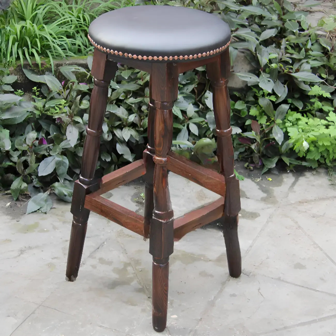 Tabourets de bar pivotants en cuir scandinave à hauteur de barre