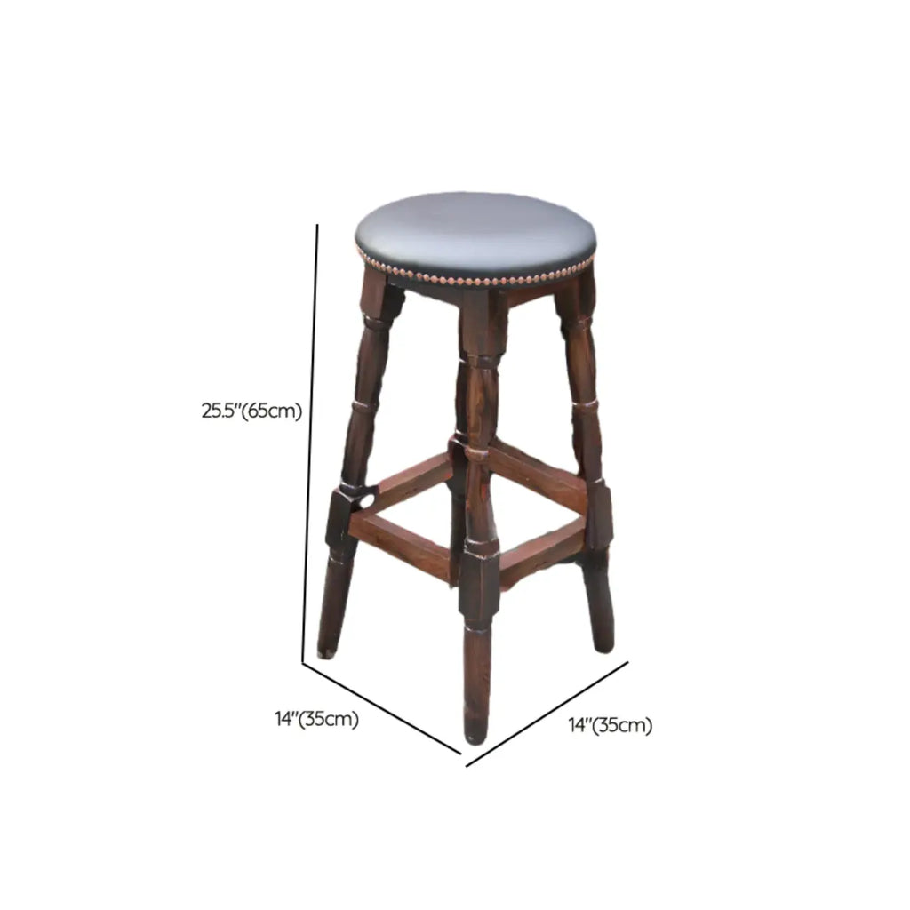 Tabourets de bar pivotants en cuir scandinave à hauteur de barre
