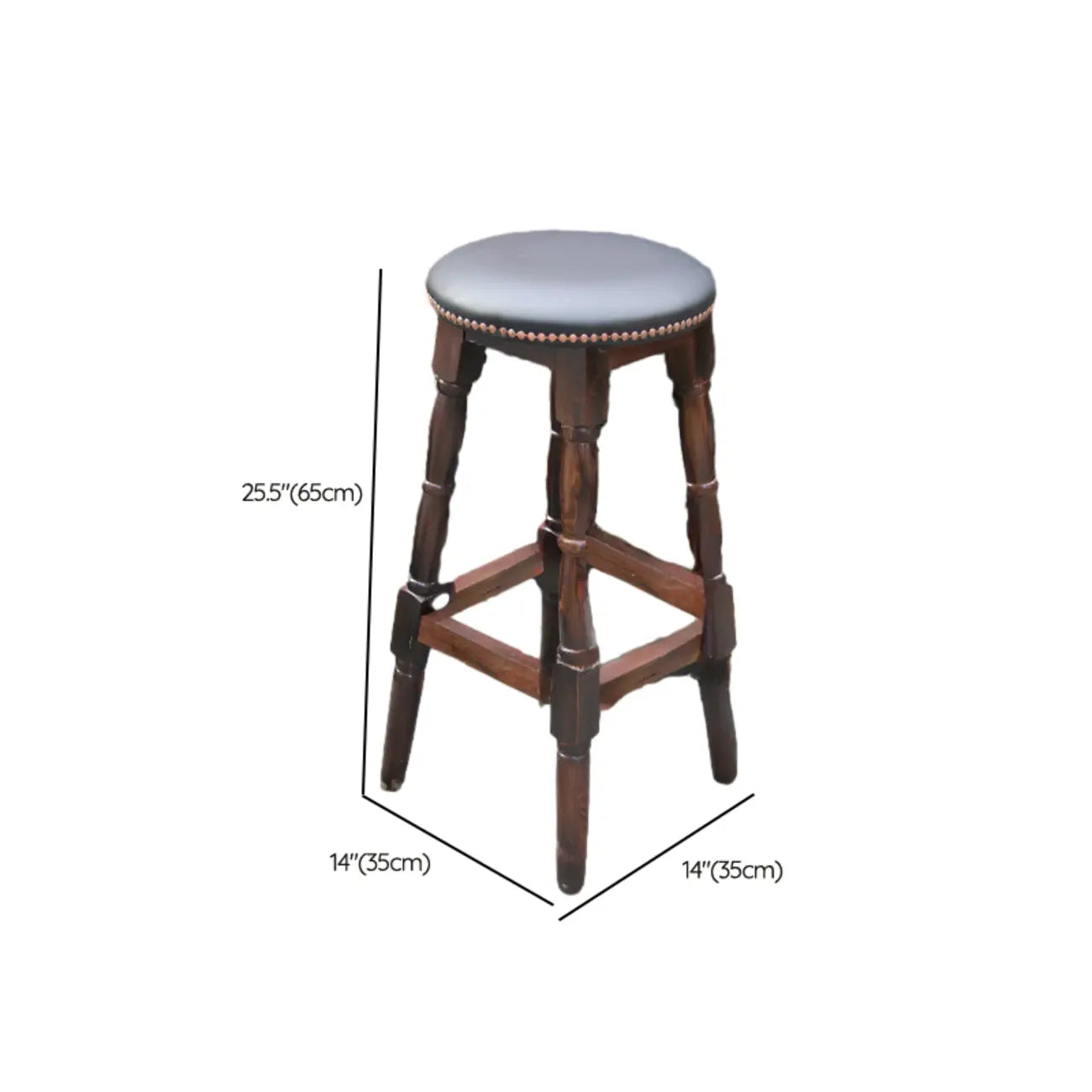 Tabourets de bar pivotants en cuir scandinave à hauteur de barre