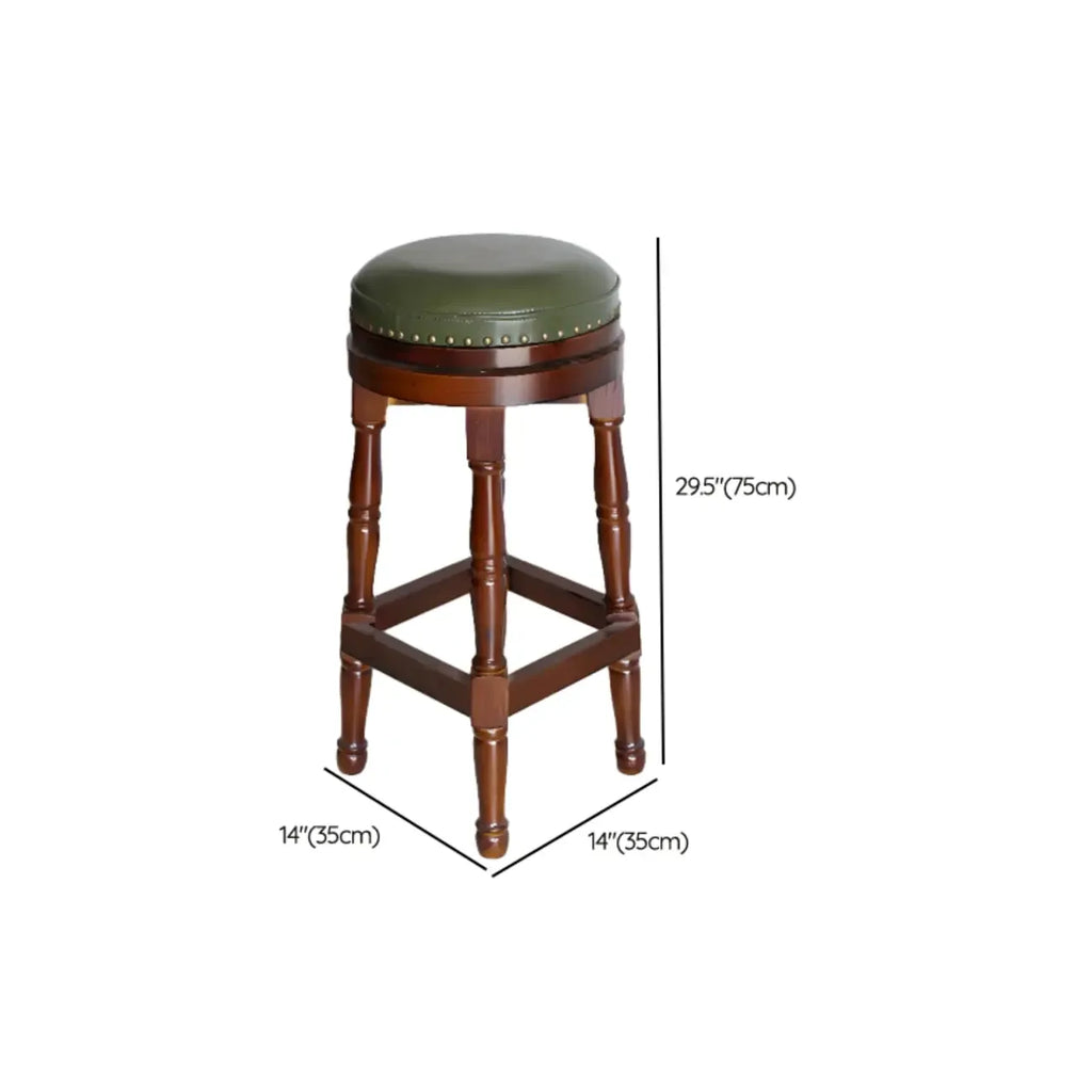 Tabourets de bar pivotants en cuir scandinave à hauteur de barre