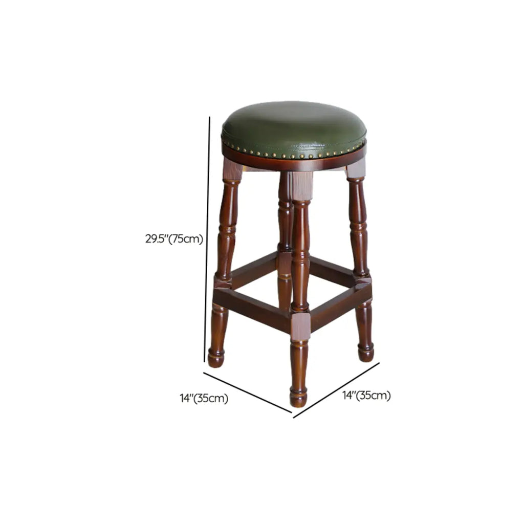 Tabourets de bar pivotants en cuir scandinave à hauteur de barre