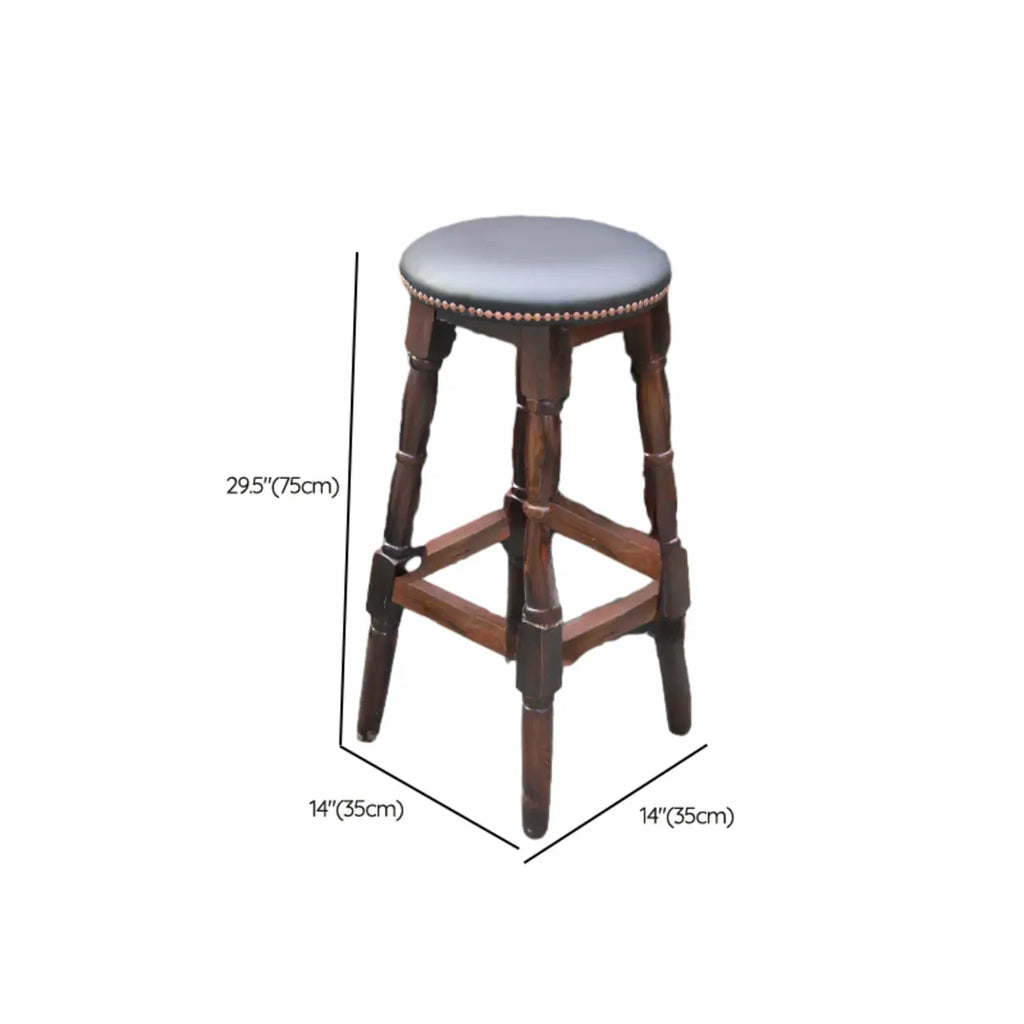 Tabourets de bar pivotants en cuir scandinave à hauteur de barre