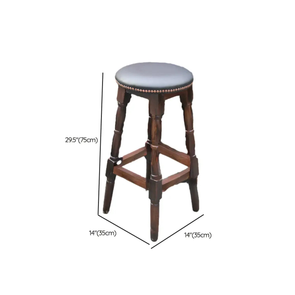 Tabourets de bar pivotants en cuir scandinave à hauteur de barre
