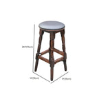 Tabourets de bar pivotants en cuir scandinave à hauteur de barre