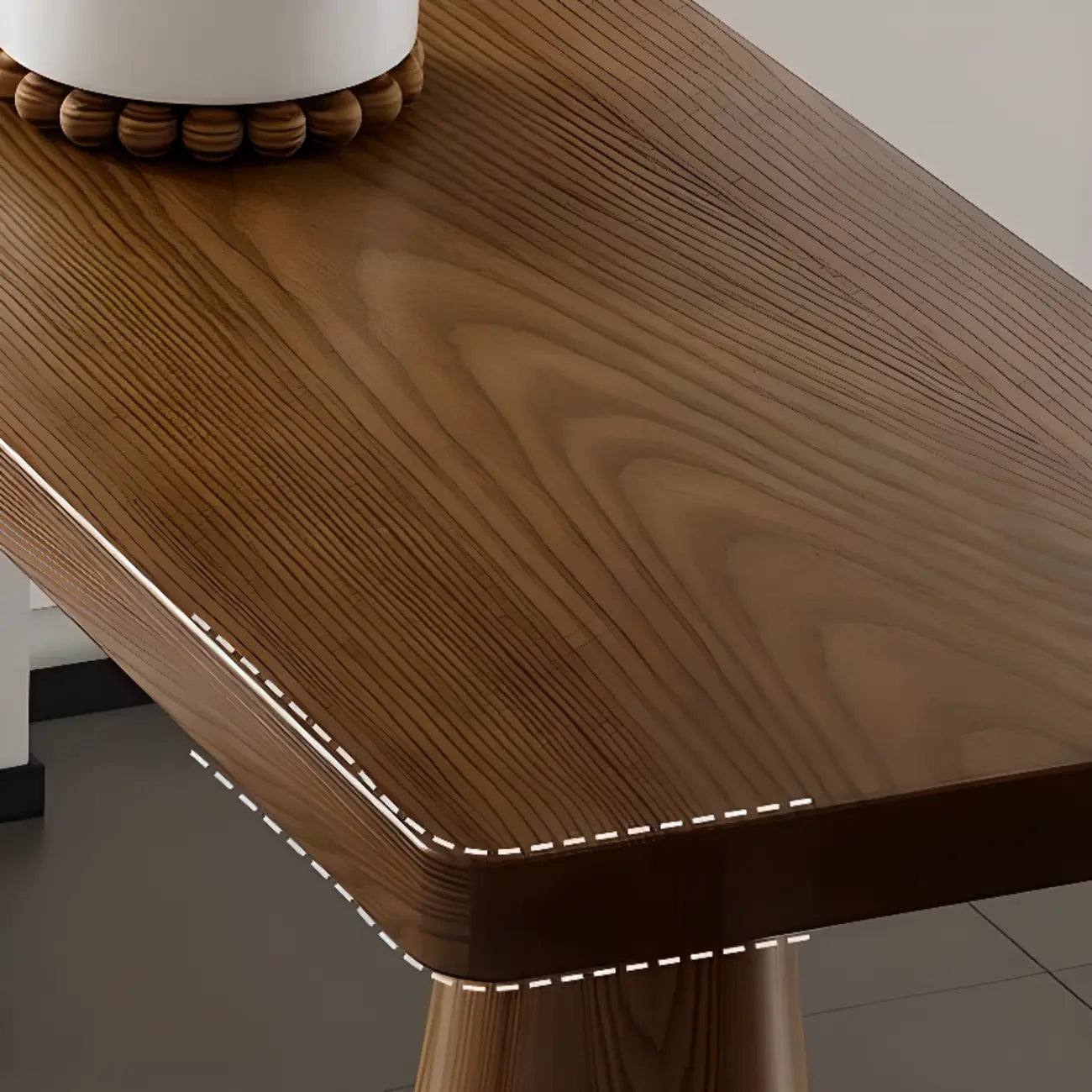 Tables de bar modernes à double piétement en bois brun