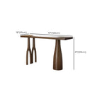 Tables de bar modernes à double piétement en bois brun