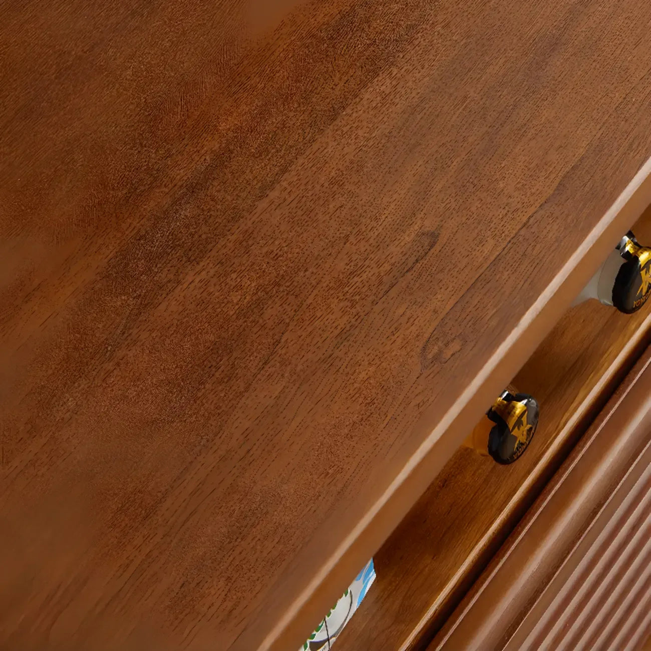 Tavolino da Caffè Regolabile in Legno di Noce a Forma di Fiore con Ruote