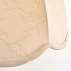 Suspension moderne en tissu beige à motif floral avec dôme