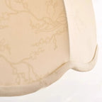 Suspension moderne en tissu beige à motif floral avec dôme