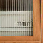 Armoire rectangulaire 4 portes vitrées en pin brun