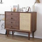 Meuble de rangement rectangulaire moderne en bois naturel pour salon