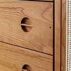 Meuble de rangement rectangulaire moderne en bois naturel pour salon