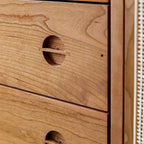 Meuble de rangement rectangulaire moderne en bois naturel pour salon