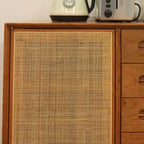 Meuble de rangement rectangulaire moderne en bois naturel pour salon