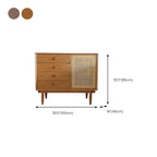 Meuble de rangement rectangulaire moderne en bois naturel pour salon