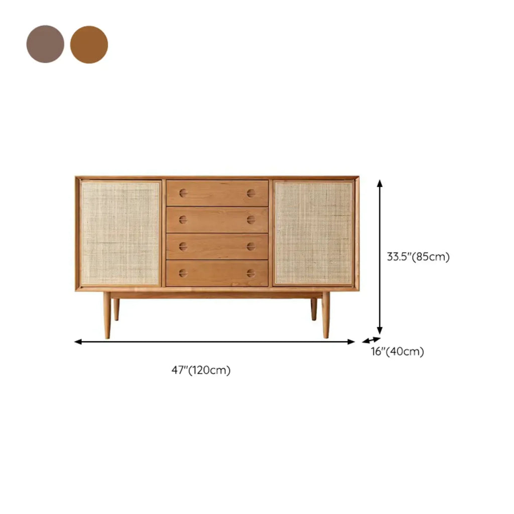 Meuble de rangement rectangulaire moderne en bois naturel pour salon