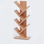 Étagère en bois brun noyer, étroite, à motif zigzag