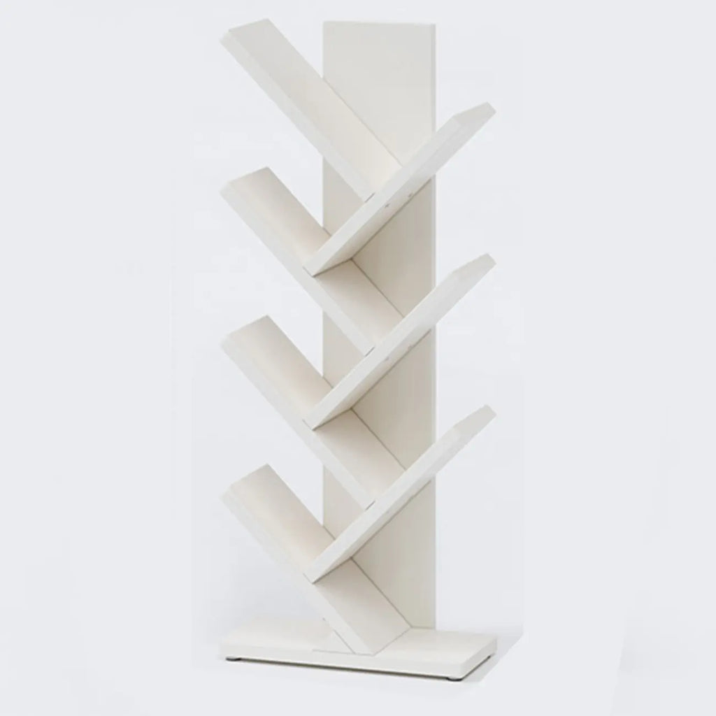 Étagère en bois brun noyer, étroite, à motif zigzag