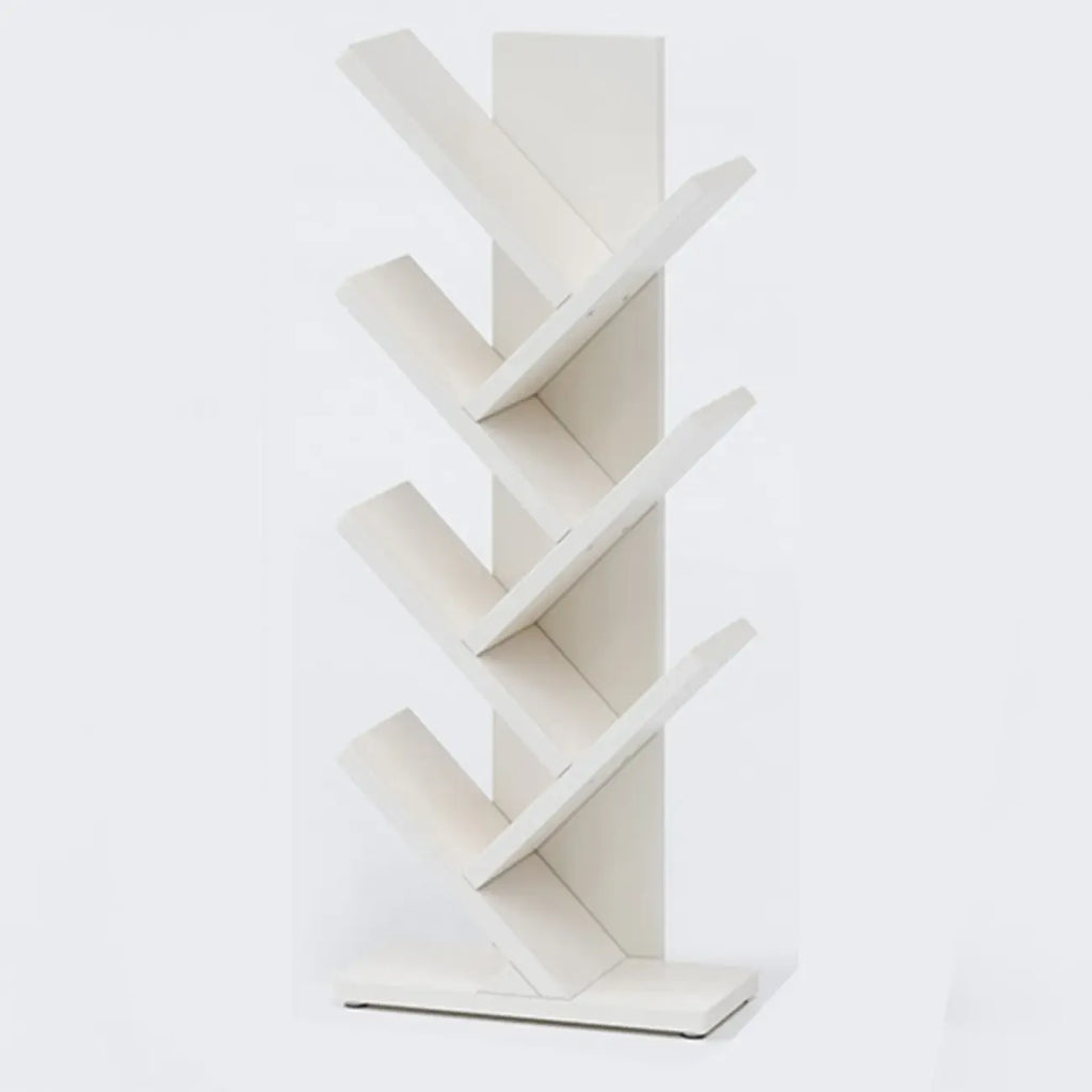 Étagère en bois brun noyer, étroite, à motif zigzag