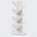 Étagère en bois brun noyer, étroite, à motif zigzag