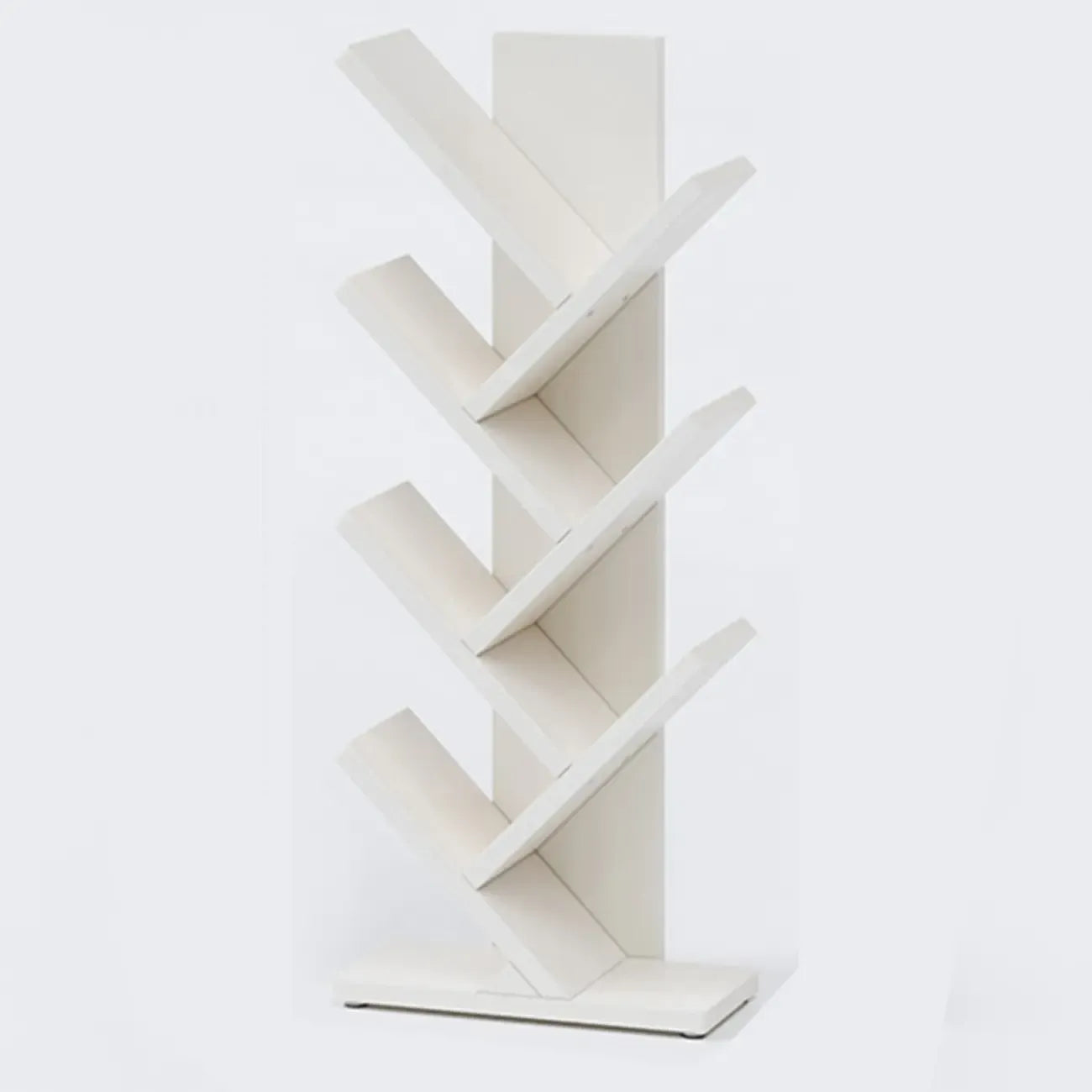 Étagère en bois brun noyer, étroite, à motif zigzag