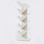 Étagère en bois brun noyer, étroite, à motif zigzag