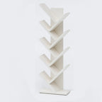 Étagère en bois brun noyer, étroite, à motif zigzag