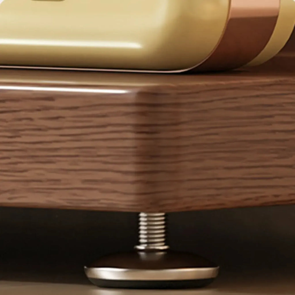 Étagère en bois brun noyer, étroite, à motif zigzag