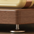 Étagère en bois brun noyer, étroite, à motif zigzag