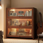 Bibliothèque verticale contemporaine à 5 étagères en bois brun noyer