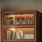 Bibliothèque verticale contemporaine à 5 étagères en bois brun noyer
