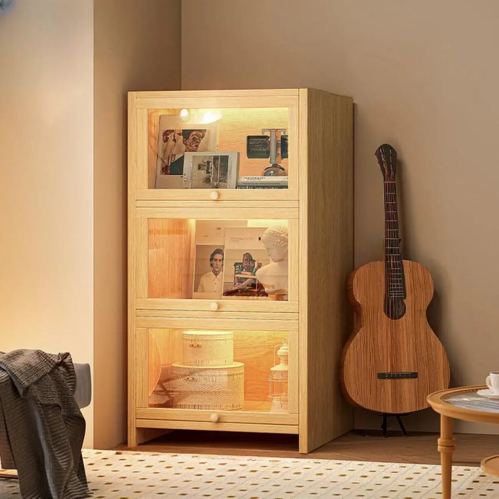Bibliothèque verticale contemporaine à 5 étagères en bois brun noyer