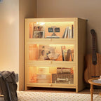 Bibliothèque verticale contemporaine à 5 étagères en bois brun noyer
