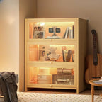 Bibliothèque verticale contemporaine à 5 étagères en bois brun noyer