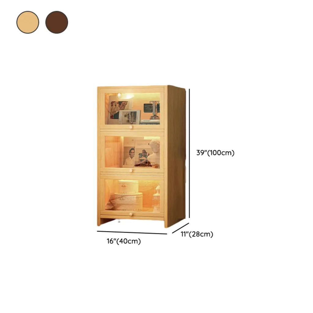 Bibliothèque verticale contemporaine à 5 étagères en bois brun noyer