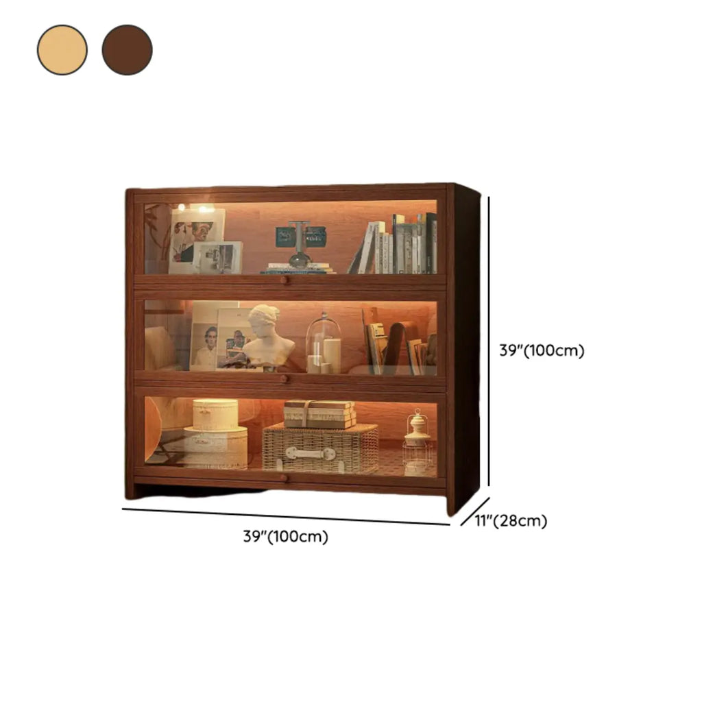 Bibliothèque verticale contemporaine à 5 étagères en bois brun noyer