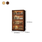 Bibliothèque verticale contemporaine à 5 étagères en bois brun noyer