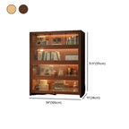 Bibliothèque verticale contemporaine à 5 étagères en bois brun noyer