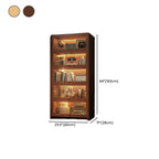 Bibliothèque verticale contemporaine à 5 étagères en bois brun noyer