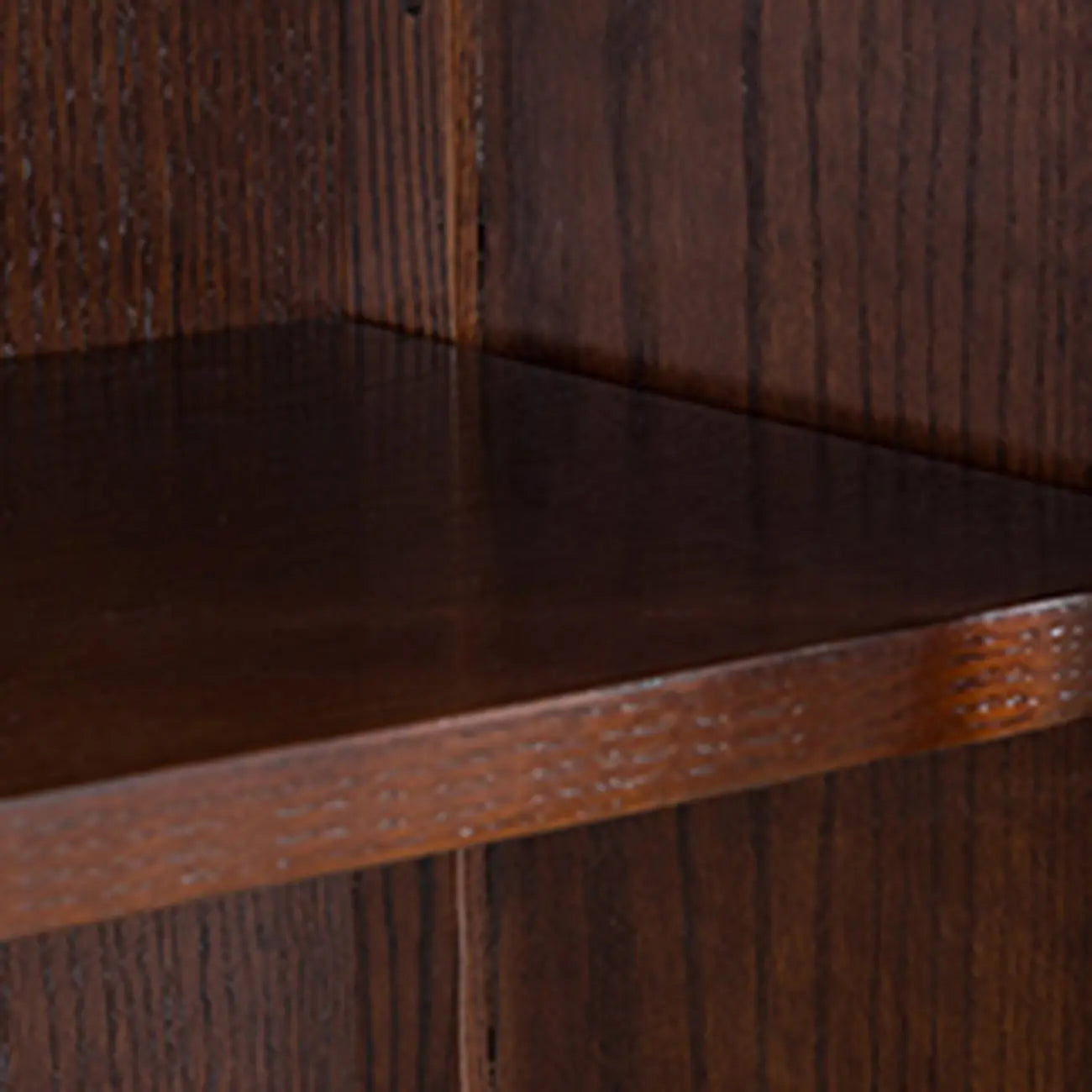 Meuble d'appoint moderne du milieu du siècle en bois et verre